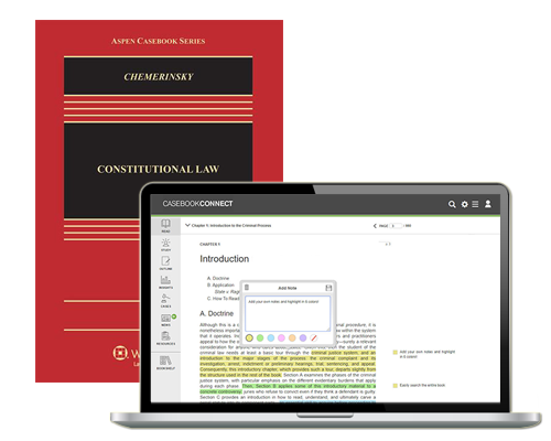 Red casebook with laptop showing CasebookConnect